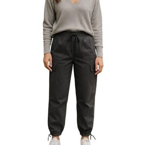 Thread & Supply Casual Cargo Joggers Drawstring Pants Charcoal Gray L Nwt